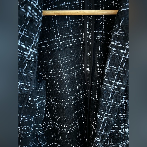 Nanette Lepore Black and White Metallic Tweed Blazer Jacket NWT New- Size Small - Picture 9 of 10